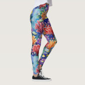 Leben eines Korallenriffs - Nahtloses Muster Leggings (Rechts)