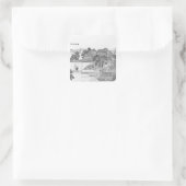 Leben eines Mandarins Quadratischer Aufkleber (Tasche)