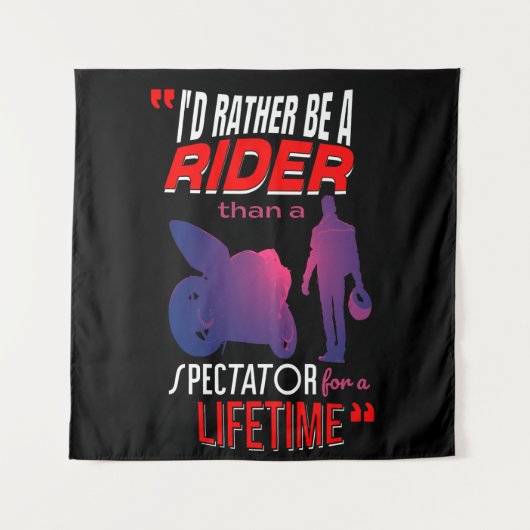 Leben eines Motorradfahrers: Fahren, nicht beobach Wandteppich (Vorderseite)