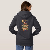Leben eines Overthinkers und sensibles Herzdesign Hoodie (Schwarz voll)