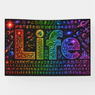 Leben eines Starkind | Weltraumthemen-Print aus Fo Banner