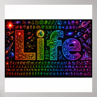 Leben eines Starkind | Weltraumthemen-Print aus Fo Poster