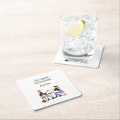 Leben, Entschlossenheit und Tee. Freundschaft Rechteckiger Pappuntersetzer (Vor Ort)