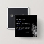 Leben-Erfolgs-inspirierend Knopf Button (Vorne & Hinten)