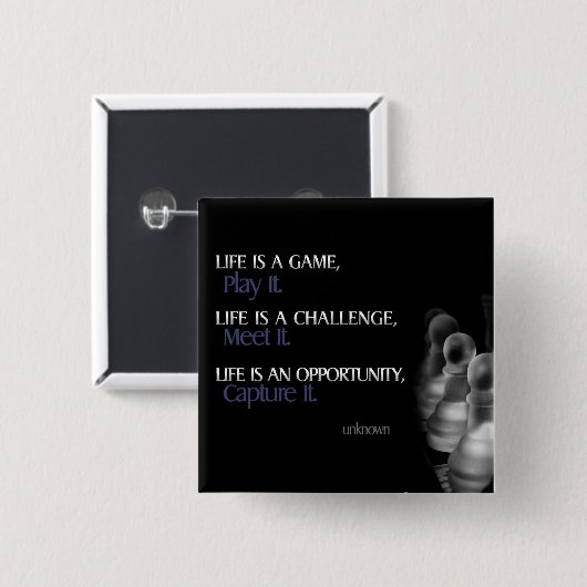 Leben-Erfolgs-inspirierend Knopf Button (Vorne & Hinten)