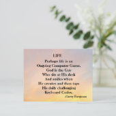 LEBEN FEIERTAGSPOSTKARTE (Stehend Vorderseite)