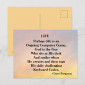 LEBEN FEIERTAGSPOSTKARTE (Vorne/Hinten)