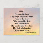 LEBEN FEIERTAGSPOSTKARTE (Vorderseite)