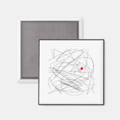 Leben. Fokus. Abstrakt Art Minimalismus Magnet (Vorderseite/Rückseite)