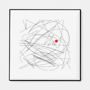 Leben. Fokus. Abstrakt Art Minimalismus Magnet