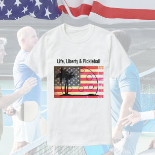 Leben Freiheit & Pickleball Lustig T-Shirt