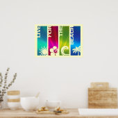 Leben für den Strand Poster (Küche)