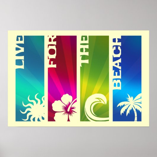 Leben für den Strand Poster (Vorne)