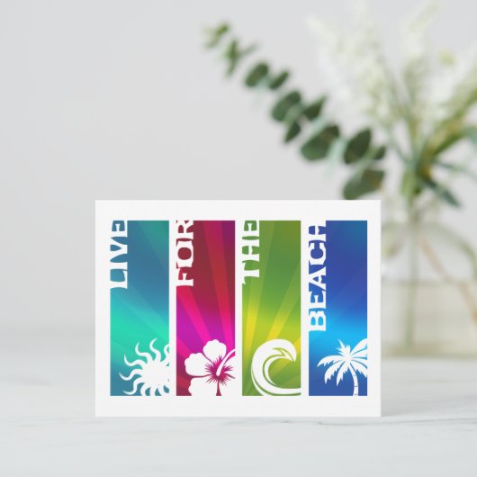 Leben für den Strand Postkarte (Stehend Vorderseite)