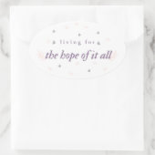 Leben für die Hoffnung alles Swiftie Sticker (Tasche)