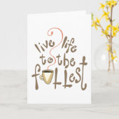 Leben für die Vollsten Karte (Gelbe Blume)