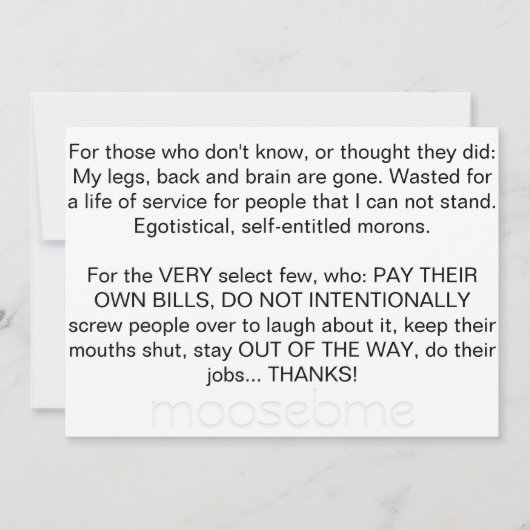 Leben für Müll Dankeskarte (Vorderseite)