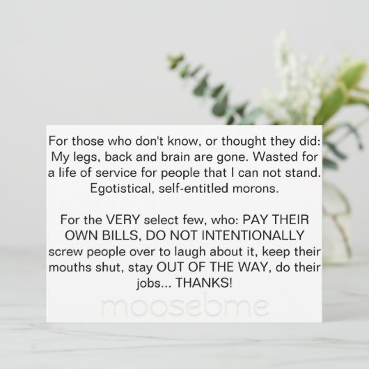 Leben für Müll Dankeskarte (Stehend Vorderseite)