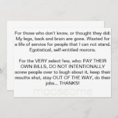 Leben für Müll Dankeskarte (Vorne/Hinten)