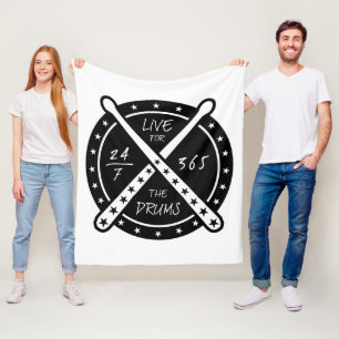 Leben für Trommeln Fleecedecke