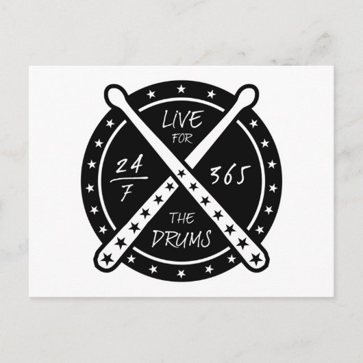 Leben für Trommeln Postkarte (Vorderseite)