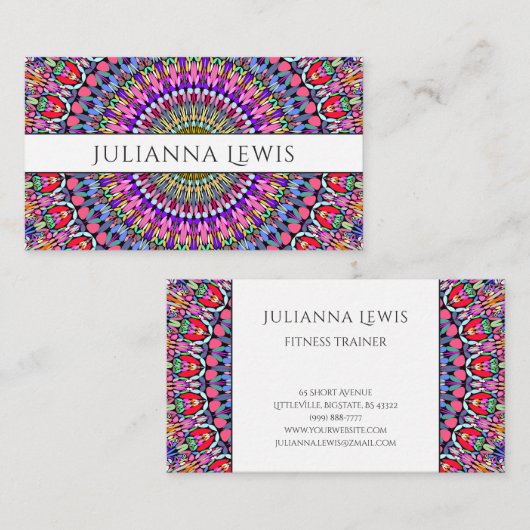 Leben-Garten-Mandala Visitenkarte (Vorne/Hinten)