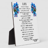 Leben Gedicht Fotoplatte (Seite)