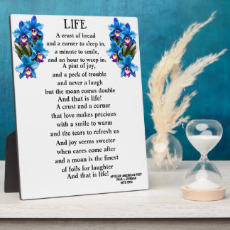 Leben Gedicht Fotoplatte