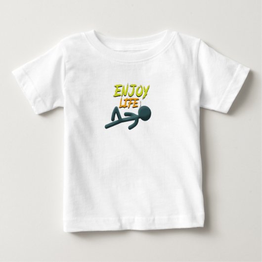 Leben genießen baby t-shirt (Vorderseite)