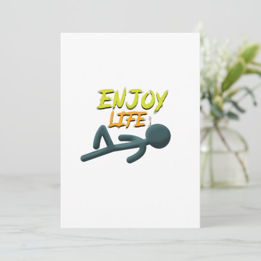 Leben genießen einladung (Stehend Vorderseite)