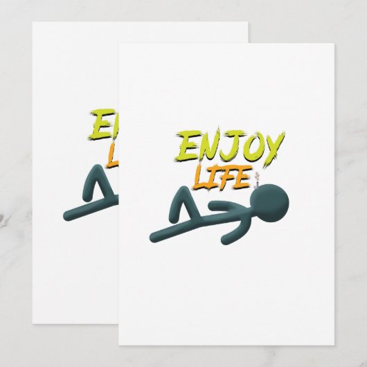 Leben genießen einladung (Vorne/Hinten)