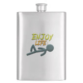 Leben genießen flachmann (Vorderseite)