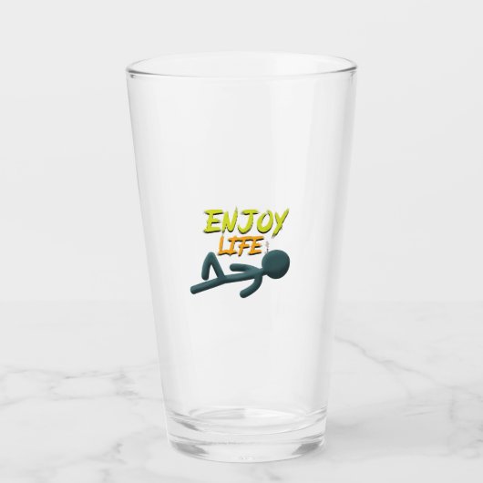 Leben genießen glas (Vorderseite)