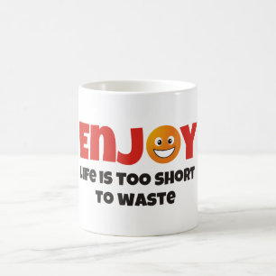 Leben genießen kaffeetasse