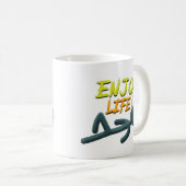 Leben genießen kaffeetasse (VorderseiteRechts)