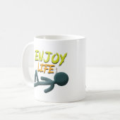 Leben genießen kaffeetasse (Vorderseite Links)