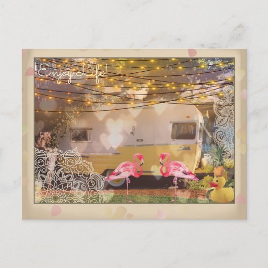 Leben genießen postkarte (Vorderseite)