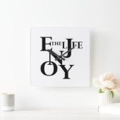 Leben genießen quadratische wanduhr (Zuhause)