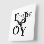 Leben genießen quadratische wanduhr (Winkel)