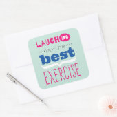 Leben genießen quadratischer aufkleber (Umschlag)