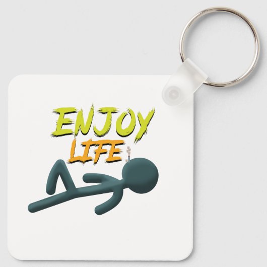 Leben genießen schlüsselanhänger (Rückseite)