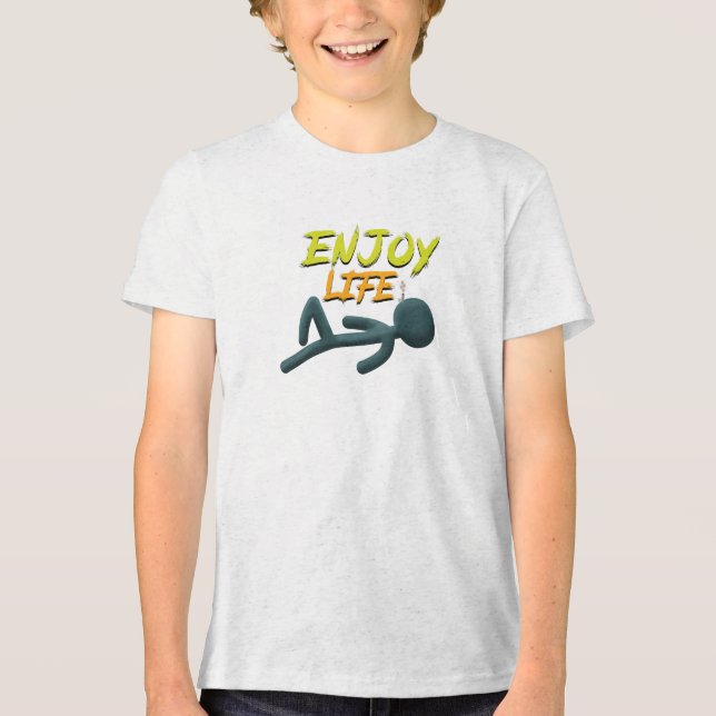 Leben genießen Tri-Blend shirt (Vorderseite)