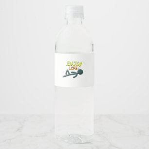Leben genießen wasserflaschenetikett
