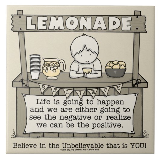 Leben geschieht fliese (Vorderseite)