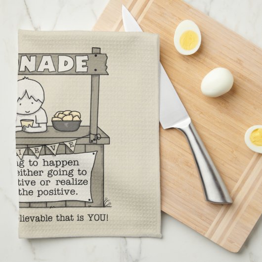 Leben geschieht geschirrtuch (Viertel Falte)