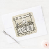 Leben geschieht quadratischer aufkleber (Umschlag)