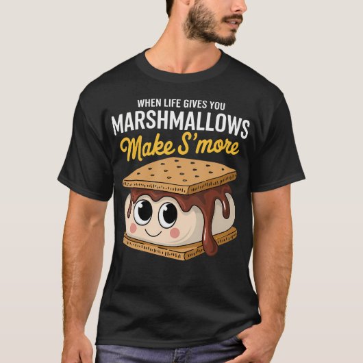 Leben Gibt Dir Marshmallows Camping Smores Kawaii T-Shirt (Vorderseite)