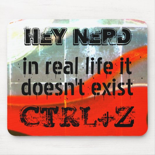 Leben gibt es kein Undo, Nerd-Version - Silver to  Mousepad (Vorne)
