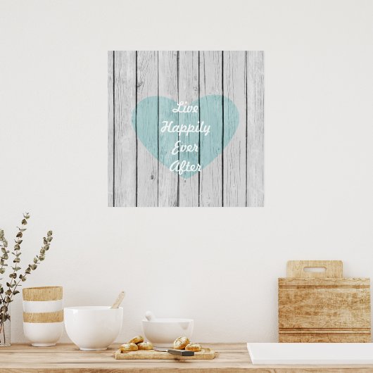 Leben glücklich immer nach poster (Küche)