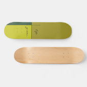 Leben grün, sauer, zitronenfarben und Moos abstrak Skateboard (Horizontal)